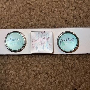 🌟Host Pick🌟White leather button snap bracelet